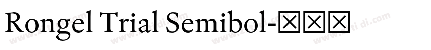 Rongel Trial Semibol字体转换